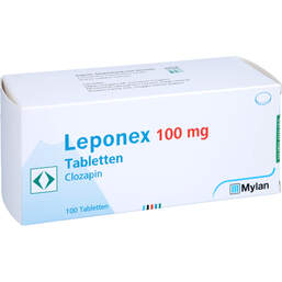 Abbildung: Leponex 100 mg Tabletten 100 St, Tabletten PZN 00071419