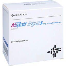 Abbildung: Maxalt lingua 5 mg Schmelztabletten 6 St, Schmelztabletten PZN 00074530