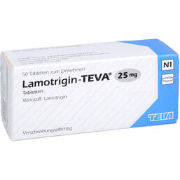 Abbildung: Lamotrigin Teva 25mg Tabletten 50 St, Tabletten PZN 00080938
