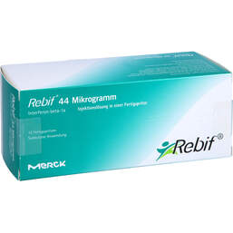 Abbildung: Rebif 44 Mikrogramm Injektionslösung Fertigspritzen 12 St, Fertigspritzen PZN 00101936