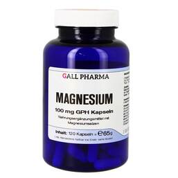 Abbildung: Magnesium 100 mg GPH Kapseln 120 St, Kapseln PZN 00118115