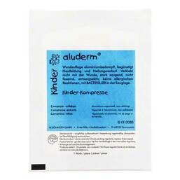 Abbildung: Aluderm Kinder Kompressen 6x Kompressen, 1 St PZN 00118598