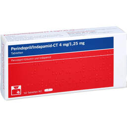 Abbildung: Perindopril Indapamid-CT 4mg / 1,25mg Tabletten 50 St, Tabletten PZN 00136372