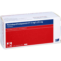 Abbildung: Perindopril Indapamid-CT 4mg / 1,25mg Tabletten 100 St, Tabletten PZN 00136389