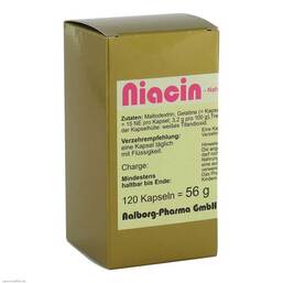 Abbildung: Niacin Kapseln Kapseln, 120 St PZN 00156156