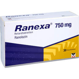 Abbildung: Ranexa 750 mg Retardtabletten 30 St, Retard-Tabletten PZN 00163630