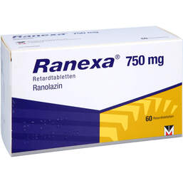 Abbildung: Ranexa 750 mg Retardtabletten 60 St, Retard-Tabletten PZN 00163647