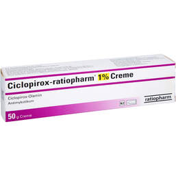 Abbildung: Ciclopirox ratiopharm 1% Cre 50 g, Creme PZN 00165043
