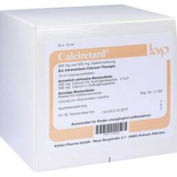 Abbildung: Calciretard Ampullen Ampullen, 25X10 ml PZN 00165623
