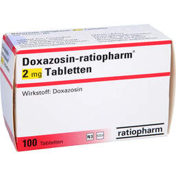 Abbildung: Doxazosin ratiopharm 2 mg Tabletten 100 St, Tabletten PZN 00171693