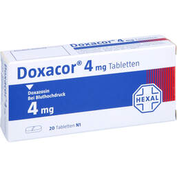 Abbildung: Doxacor 4 mg Tabletten 20 St, Tabletten PZN 00173539