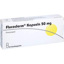 Abbildung: Flucoderm Kapseln 50 mg 14 St, Hartkapseln PZN 00173717