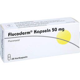 Abbildung: Flucoderm Kapseln 50 mg 28 St, Hartkapseln PZN 00173723