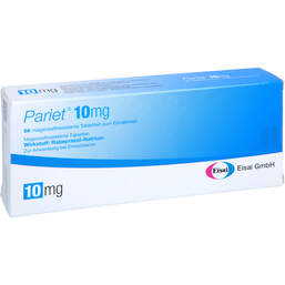 Abbildung: Pariet 10 mg magensaftresistente Tabletten 56 St, Tabletten magensaftresistent PZN 00176590