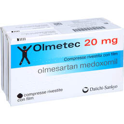 Abbildung: Olmetec 20 mg Filmtabletten 98 St, Filmtabletten PZN 00177081