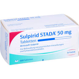 Abbildung: Sulpirid STADA 50 mg Tabletten 100 St, Tabletten PZN 00180628