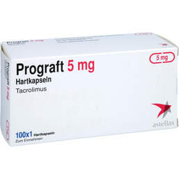 Abbildung: Prograf 5 mg Hartkapseln 100 St, Hartkapseln PZN 00183265