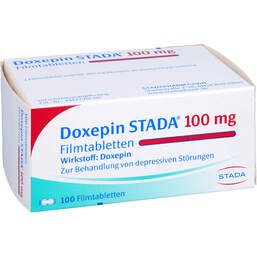 Abbildung: Doxepin STADA 100 mg Filmtabletten 100 St, Filmtabletten PZN 00192229