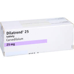Abbildung: Dilatrend 25 mg Tabletten 100 St, Tabletten PZN 00194197