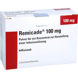Abbildung: Remicade 100 mg Pulver zur Herstellung einer Infusionslösung 3 St, Pulver zur Herstellung eines Infusionslösungskonzentrates PZN 00200236