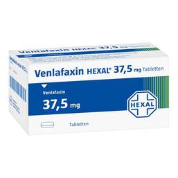Abbildung: Venlafaxin Hexal 37,5 mg Tabletten 20 St, Tabletten PZN 00203418