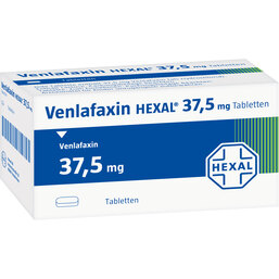 Abbildung: Venlafaxin Hexal 37,5 mg Tabletten 50 St, Tabletten PZN 00203424