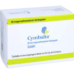 Abbildung: Cymbalta 60 mg magensaftresistente Hartkapseln 98 St, Magensaftresistente Hartkapseln PZN 00203588