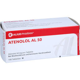 Abbildung: Atenolol AL 50 Tabletten 100 St, Tabletten PZN 00209065