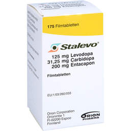 Abbildung: Stalevo 125 mg / 31,25 mg / 200 mg Filmtabletten 175 St, Filmtabletten PZN 00209705