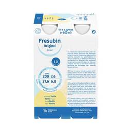 Abbildung: Fresubin Original Drink Vanille Trinkflasche Lösung, 6X4X200 ml PZN 00209757
