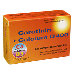 Abbildung: Carotinin + Calcium D 400 Kapseln Kapseln, 30 St PZN 00214161