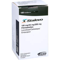 Abbildung: Stalevo 100 mg / 25 mg / 200 mg Filmtabletten 100 St, Filmtabletten PZN 00215427