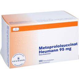 Abbildung: Metoprololsuccinat Heumann 95mg Retardtabletten 100 St, Retard-Tabletten PZN 00223846