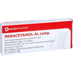 Abbildung: Paracetamol AL comp. Tabletten 10 St, Tabletten PZN 00227755