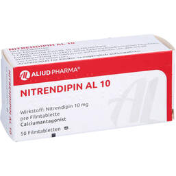 Abbildung: Nitrendipin AL 10 Filmtabletten 50 St, Filmtabletten PZN 00227790