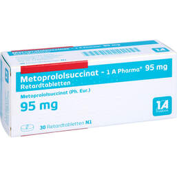 Abbildung: Metoprololsuccinat 1A Phar.95 Retardtabletten 30 St, Retard-Tabletten PZN 00229820