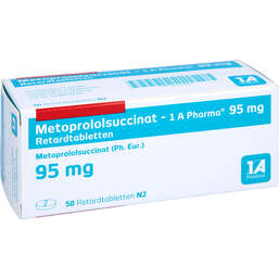Abbildung: Metoprololsuccinat 1A Phar.95 Retardtabletten 50 St, Retard-Tabletten PZN 00229903