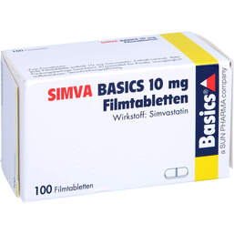 Abbildung: Simva Basics 10 mg Filmtabletten 100 St, Filmtabletten PZN 00232199