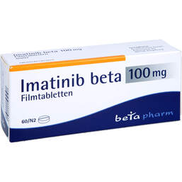 Abbildung: Imatinib beta 100 mg Filmtabletten 60 St, Filmtabletten PZN 00233419