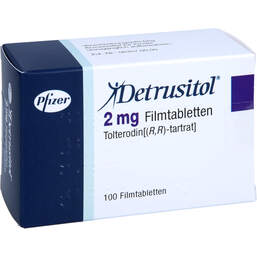Abbildung: Detrusitol 2 mg Filmtabletten 100 St, Filmtabletten PZN 00234672