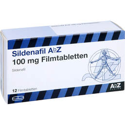 Abbildung: Sildenafil AbZ 100 mg Filmtabletten 12 St, Filmtabletten PZN 00235708