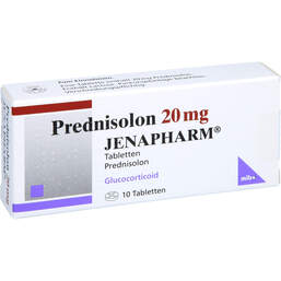 Abbildung: Prednisolon 20 mg Jenapharm Tabletten 10 St, Tabletten PZN 00235803