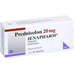 Abbildung: Prednisolon 20 mg Jenapharm Tabletten 50 St, Tabletten PZN 00235832