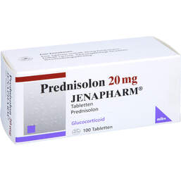 Abbildung: Prednisolon 20 mg Jenapharm Tabletten 100 St, Tabletten PZN 00235849