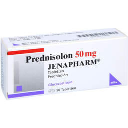 Abbildung: Prednisolon 50 mg Jenapharm Tabletten 50 St, Tabletten PZN 00235878