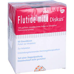 Abbildung: Flutide mite 100 Diskus Pulv 2X60 St, Inhalationspulver PZN 00240388