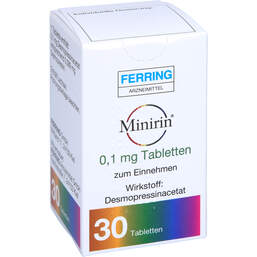 Abbildung: Minirin 0,1 mg Tabletten 30 St, Tabletten PZN 00248384
