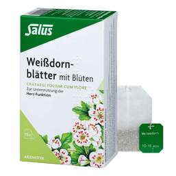 Abbildung: Weissdornblätter mit Blüten Arzneitee bio Salus 15 St, Filterbeutel PZN 00249366