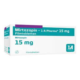 Abbildung: Mirtazapin 1A Pharma 15 mg Filmtabletten 100 St, Filmtabletten PZN 00250659