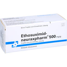 Abbildung: Ethosuximid neuraxpharm 500 mg / g Tropf.zum Einnehmen 50 ml, Tropfen zum Einnehmen PZN 00251216